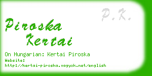 piroska kertai business card